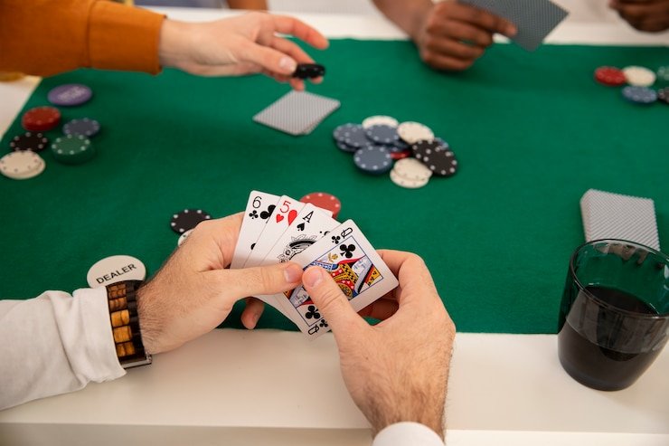bola228 login Bandar Poker hand comparison showing player hand versus dealer hand