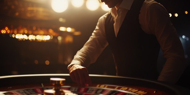 bola228 login live roulette table with dealer and betting layout visible